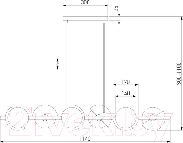 Изображение товара Люстра Евросвет 70149/6  (черный/латунь)