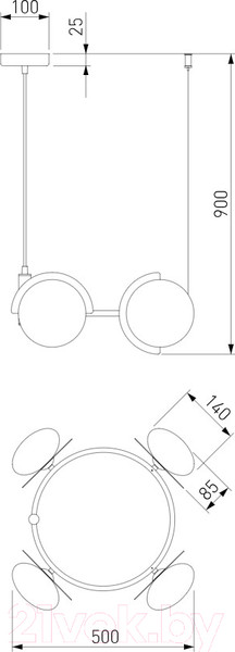 Изображение товара Люстра Евросвет 70150/4  (черный/латунь)