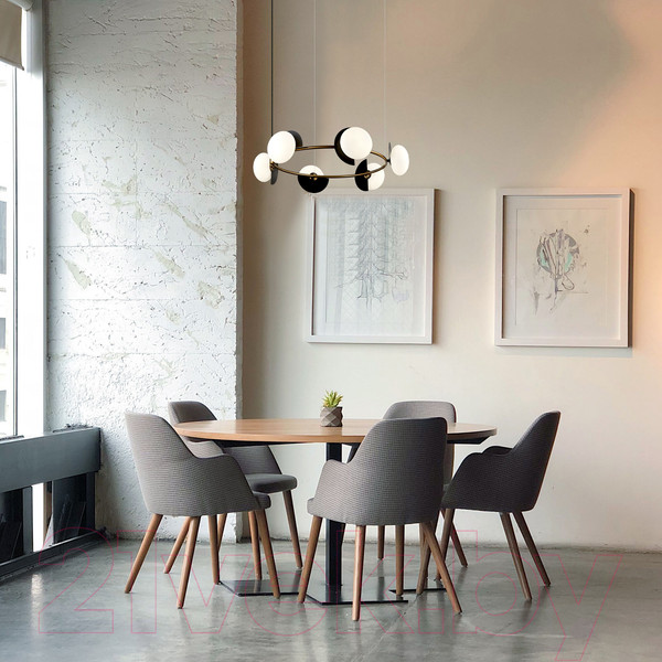 Изображение товара Люстра Евросвет 70150/6 (черный/латунь)