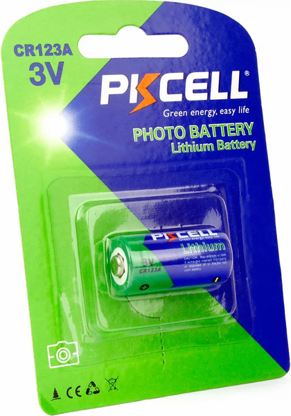 Изображение товара Батарейка Pkcell 3В CR123A / CR123A-1B