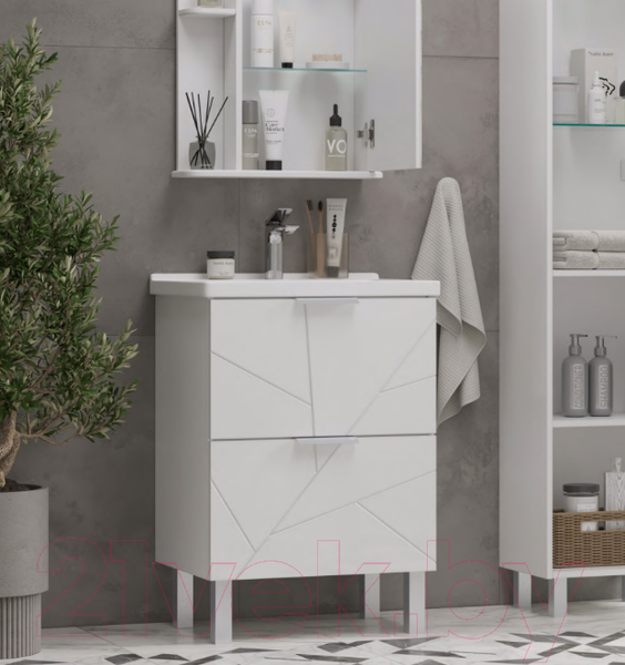 Изображение товара Тумба под умывальник Volna Twing 60.2Y Миранда Артвин (белый)