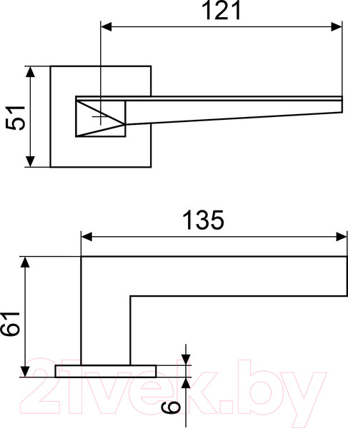 Изображение товара Ручка дверная Аллюр Арт Стелла MSC 87160 (итальянский матовый хром)