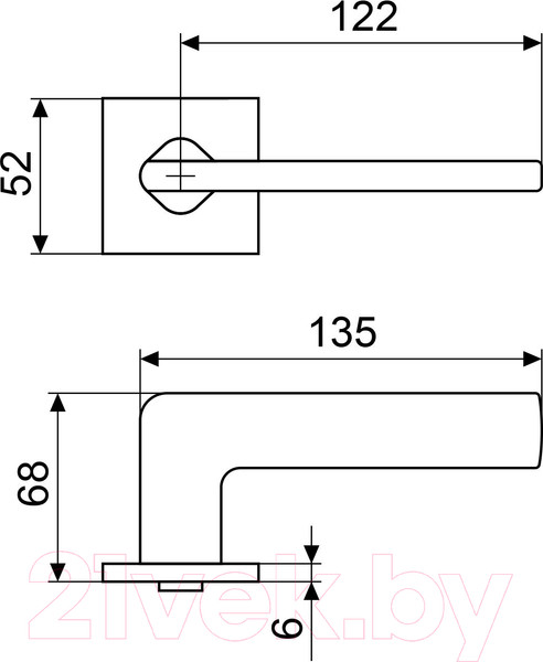 Изображение товара Ручка дверная Аллюр Арт Тина BL 88150 (матовый черный)