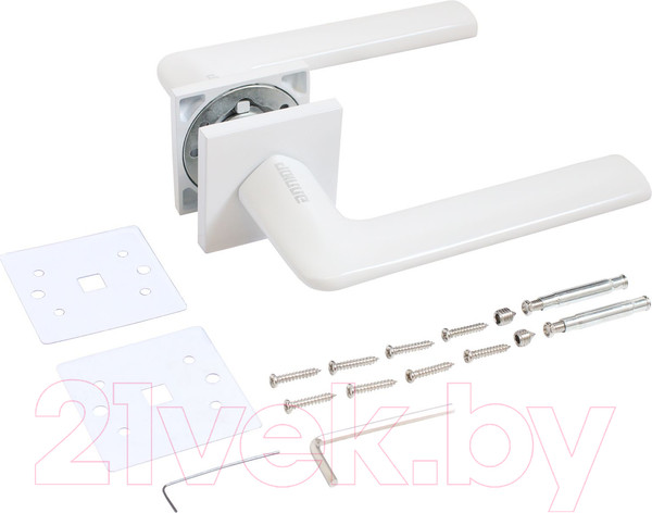Изображение товара Ручка дверная Аллюр Арт Тина W 88110 (матовый белый)