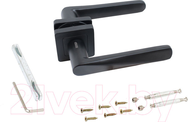 Изображение товара Ручка дверная Аллюр Арт Ума BL 27150 (матовый черный)