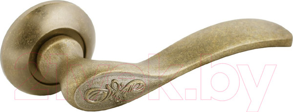 Изображение товара Ручка дверная Аллюр Арт Шэрон с накладкой OB 17130 (состаренная бронза)