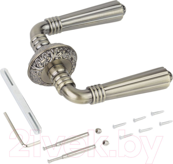 Изображение товара Ручка дверная Аллюр Арт Эмита AB К3600 (старая бронза)