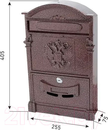 Изображение товара Почтовый ящик Аллюр Герб №4011  (медь)