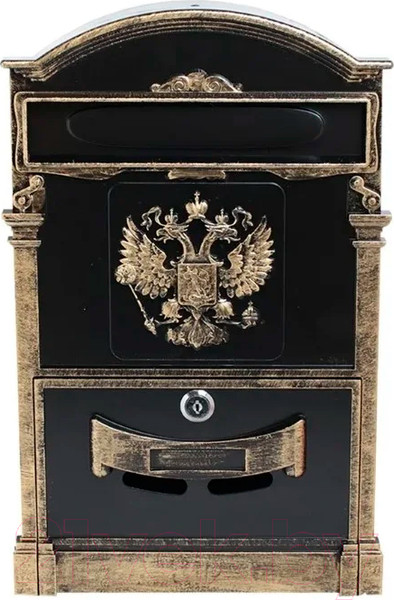 Изображение товара Почтовый ящик Аллюр Герб №4011В  (старая бронза)