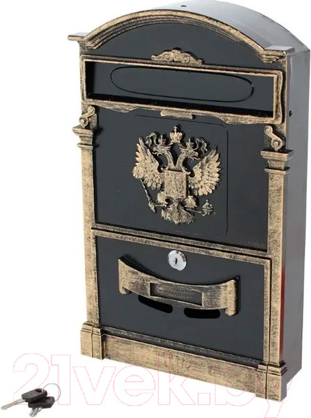 Изображение товара Почтовый ящик Аллюр Герб №4011В  (старая бронза)