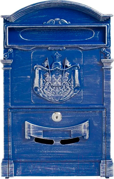 Изображение товара Почтовый ящик Аллюр №4010В (антик синий)