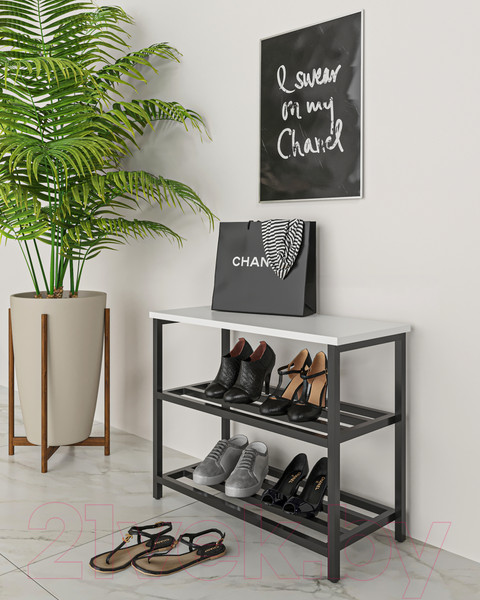 Изображение товара Полка для обуви Макс Стайл ОБ-540 (белый классический)