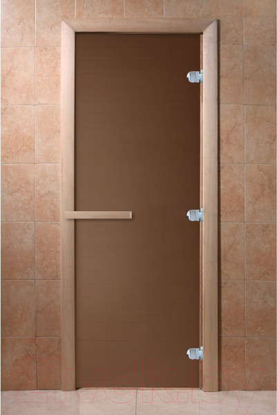 Изображение товара Стеклянная дверь для бани/сауны Doorwood Теплая ночь 180x70 / DW01670 (коробка хвоя)