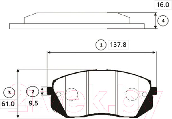 Изображение товара Тормозные колодки CTR GK0501
