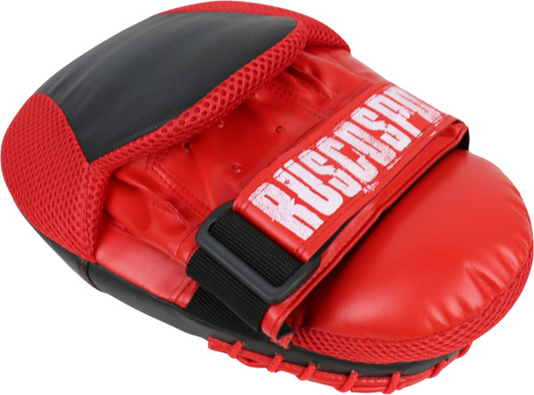 Изображение товара Боксерские лапы RuscoSport Изогнутые с карманом (красный/черный)