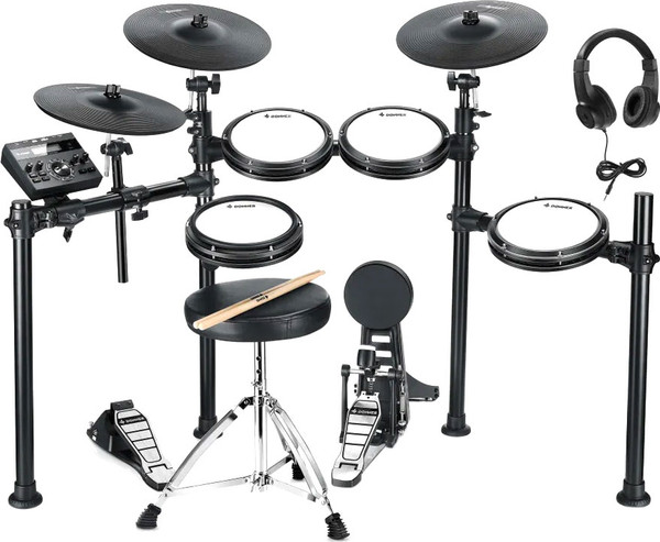 Изображение товара Ударная установка электронная Donner DED-200 Electric Drum Set 5 Drums 3 Cymbals