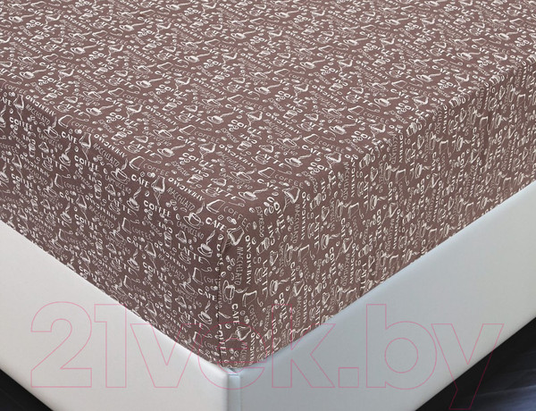 Изображение товара Простыня АртПостель Эспрессо темный на резинке 256 (200x200)