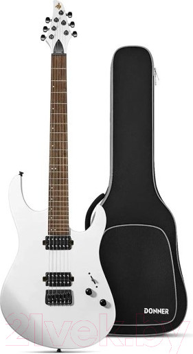 Изображение товара Электрогитара Donner DMT-100 (белый, с чехлом)