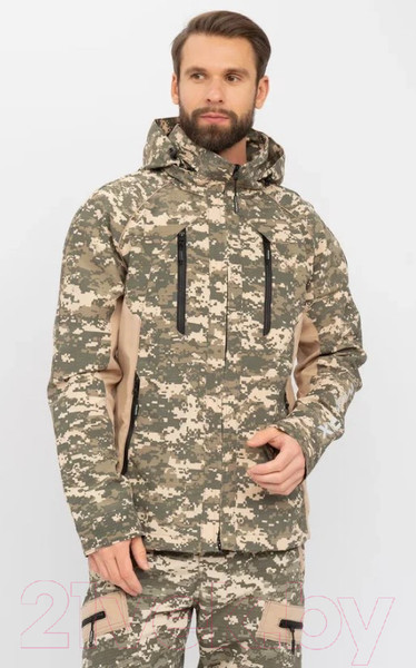 Изображение товара Костюм для охоты и рыбалки Huntsman Матрица летний Смесовая Рип-Стоп Светлый пиксель 128/2 (р-р 60-62/182-188)