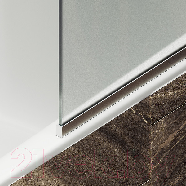 Изображение товара Стеклянная шторка для ванны MaybahGlass MGV-95-5у (сатин стекло/хром матовый)