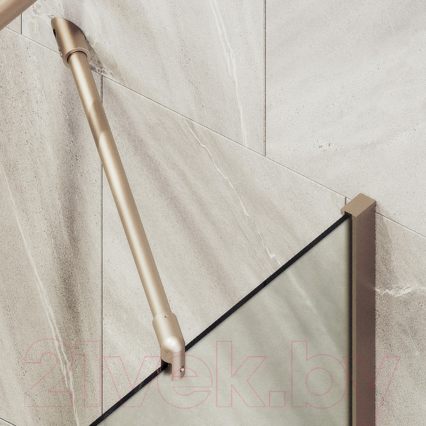 Изображение товара Стеклянная шторка для ванны MaybahGlass MGV-253-2ш (сатин стекло/бронзовый)