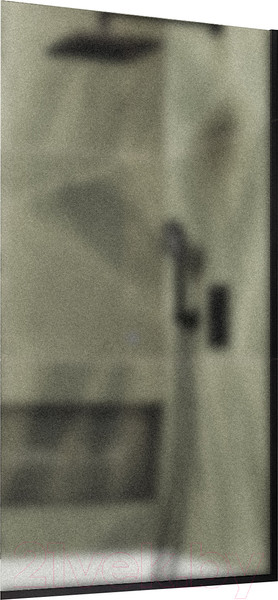 Изображение товара Стеклянная шторка для ванны MaybahGlass MGV-91-6у (сатин стекло/черный)