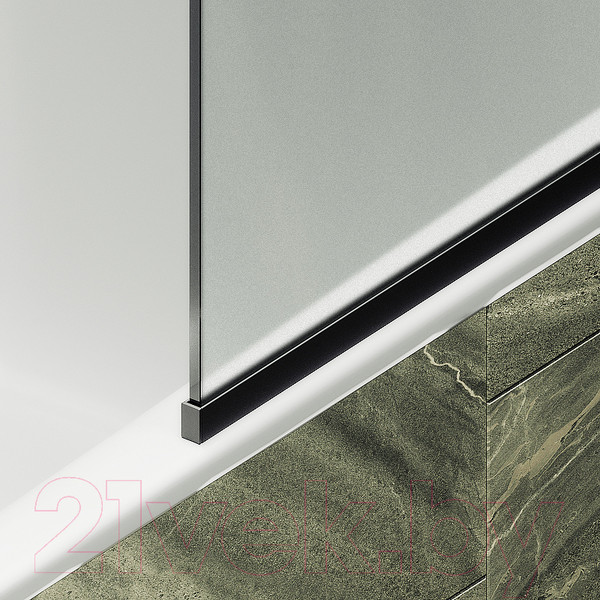Изображение товара Стеклянная шторка для ванны MaybahGlass MGV-94-6у (сатин стекло/черный)