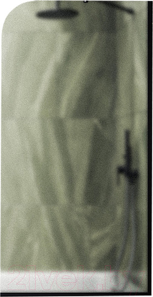 Изображение товара Стеклянная шторка для ванны MaybahGlass MGV-95-6у (сатин стекло/черный)