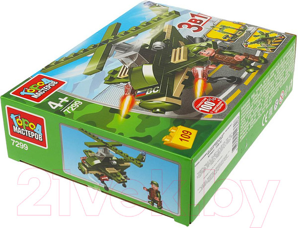 Изображение товара Конструктор Город мастеров Военный Вертолет / 7299-PZ