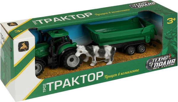 Изображение товара Автомобиль игрушечный Технодрайв Трактор с прицепом / 2303I0313-R 