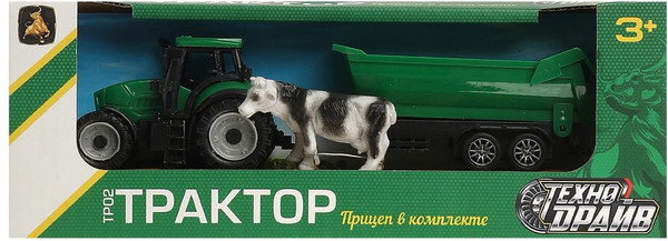 Изображение товара Автомобиль игрушечный Технодрайв Трактор с прицепом / 2303I0313-R 