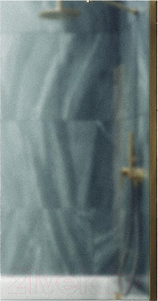 Изображение товара Стеклянная шторка для ванны MaybahGlass MGV-91-3ш (сатин стекло/золотой)