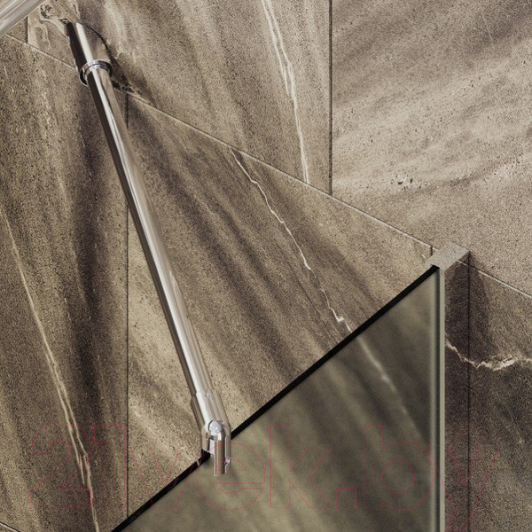 Изображение товара Стеклянная шторка для ванны MaybahGlass MGV-90-4ш (сатин стекло/хром глянцевый)