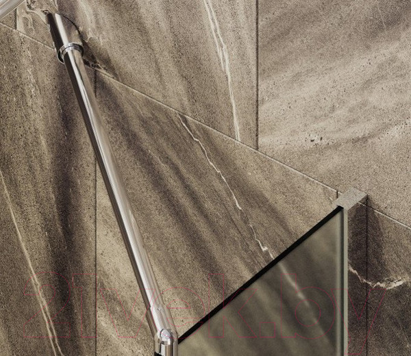 Изображение товара Стеклянная шторка для ванны MaybahGlass MGV-93-4ш (сатин стекло/хром глянцевый)