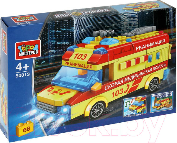 Изображение товара Конструктор Город мастеров Автомобиль Реанимации / 50013-ZH