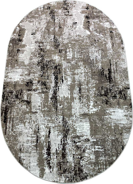 Изображение товара Коврик Radjab Carpet Астра Овал 1604A / 10966RK (0.8x1.5, Brown/Beige)