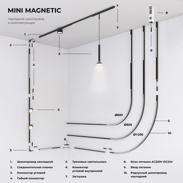 Изображение товара Соединитель профилей для шинопровода Elektrostandard Mini Magnetic 85175/00 (2шт)