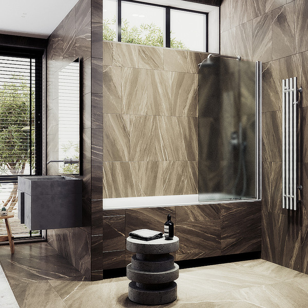 Изображение товара Стеклянная шторка для ванны MaybahGlass MGV-620-5 (сатин стекло/хром матовый)