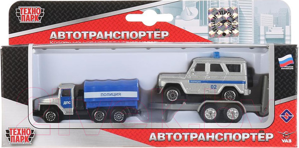 Изображение товара Набор игрушечных автомобилей Технопарк Полиция с прицепом / SB-15-46(HUNTER)