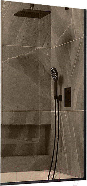 Изображение товара Стеклянная шторка для ванны MaybahGlass MGV-66-6у (бронзовое стекло/черный)