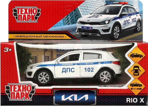 Изображение товара Автомобиль игрушечный Технопарк Kia Rio X Полиция  / XLINE-12POL-WH