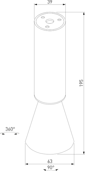 Изображение товара Точечный светильник Elektrostandard Piks 25107 LED 7W 4000К (белый)