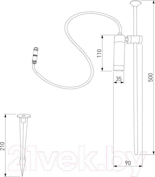 Изображение товара Светильник уличный Elektrostandard Covert 35173/S (черный)