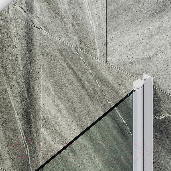 Изображение товара Стеклянная шторка для ванны MaybahGlass MGV-596-1 (прозрачное стекло/белый матовый)