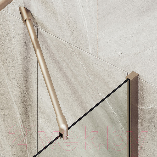 Изображение товара Стеклянная шторка для ванны MaybahGlass MGV-61-2ш (прозрачное стекло/бронзовый)