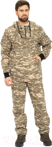 Изображение товара Костюм для охоты и рыбалки Huntsman Антигнус Люкс летний Твил-Пич Светлый пиксель 128/2 (р-р 48-50/182-188)