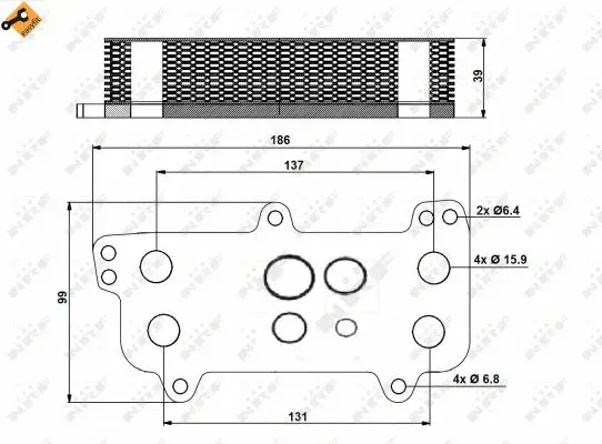 Изображение товара Радиатор масляный системы охлаждения NRF 31171