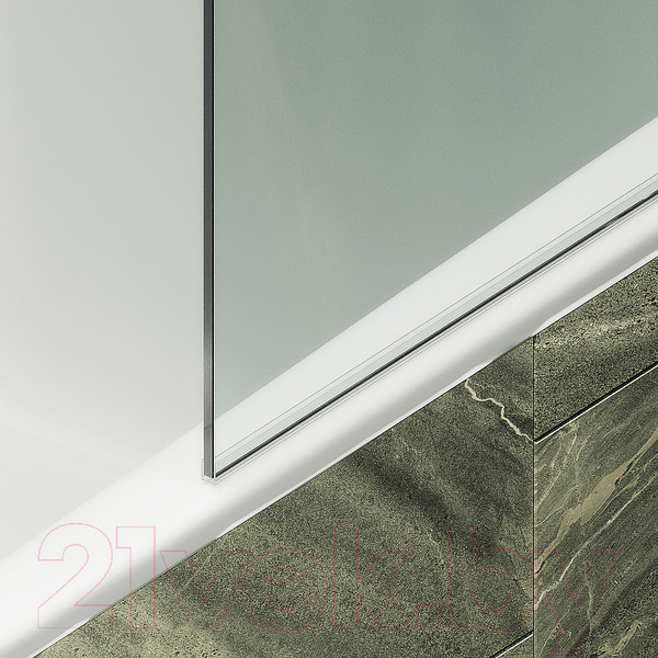 Изображение товара Стеклянная шторка для ванны MaybahGlass MGV-64-6ш (прозрачное стекло/черный)