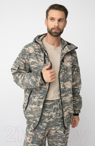 Изображение товара Костюм для охоты и рыбалки Huntsman Стрелок Антимоскит летний Сорочка смесовая Светлый пиксель (р-р 44-46/170-176)