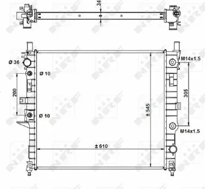 Изображение товара Радиатор системы охлаждения NRF 55334